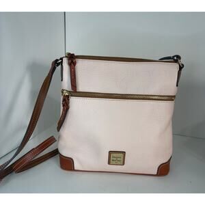 Dooney & Bourke Pebbled Leather Love Letter Carrier Crossbody Blush Pink